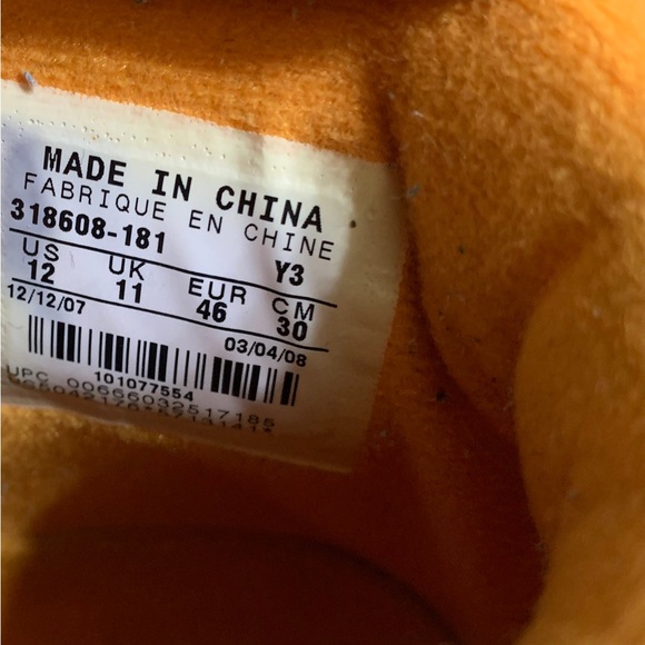 Air Jordan Retro 5/ Air Force 1 AJF5 Fusion Size 12 Orange & White Sneakers - Picture 10 of 14